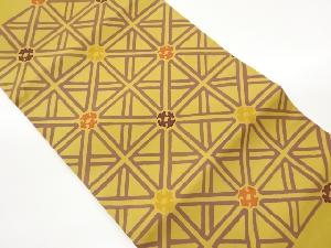 塩瀬幾何学模様名古屋帯（松葉仕立て）